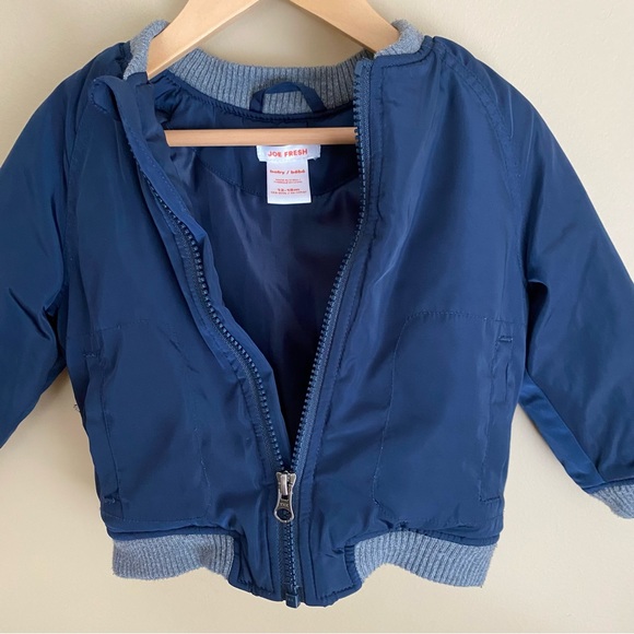 Joe Fresh 12-18M Baby Bomber or Varsity Jacket - Picture 3 of 5